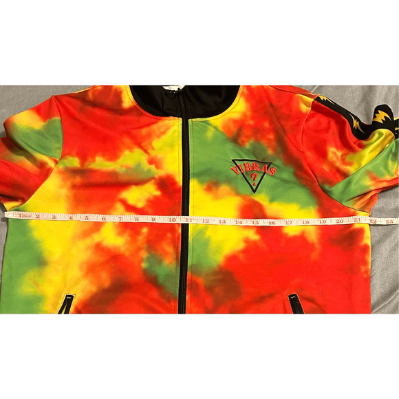 Guess x J Balvin Mens Vibras Tie-Dye Track Full Zip Jacket Bad Bunny Sz Medium - Picture 8 of 9